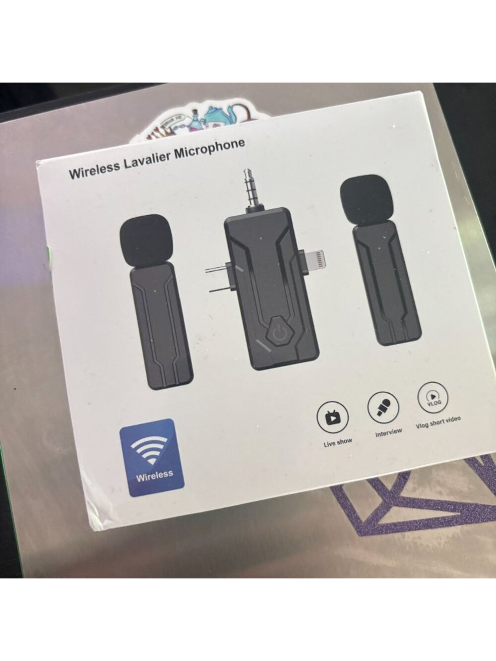 Wireless Lavalier Microphone System Portable Clip On Lapel Mic Set